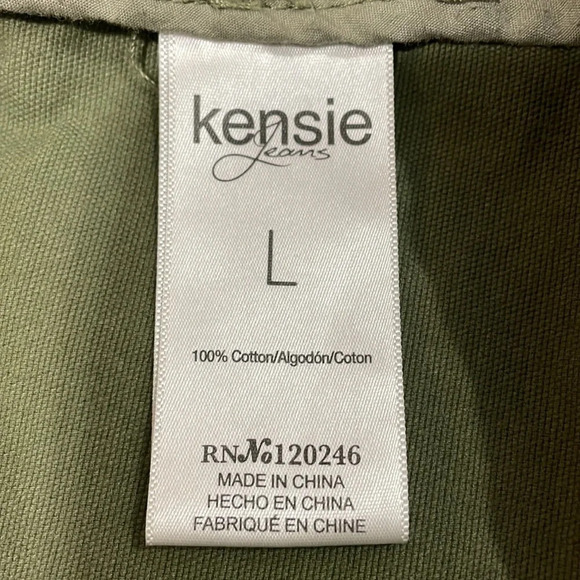 Kensie Jeans Olive Utility Jacket L - Picture 10 of 16